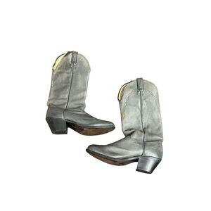 Abilene Men’s Western Gray Leather   Mid -Calf Boots